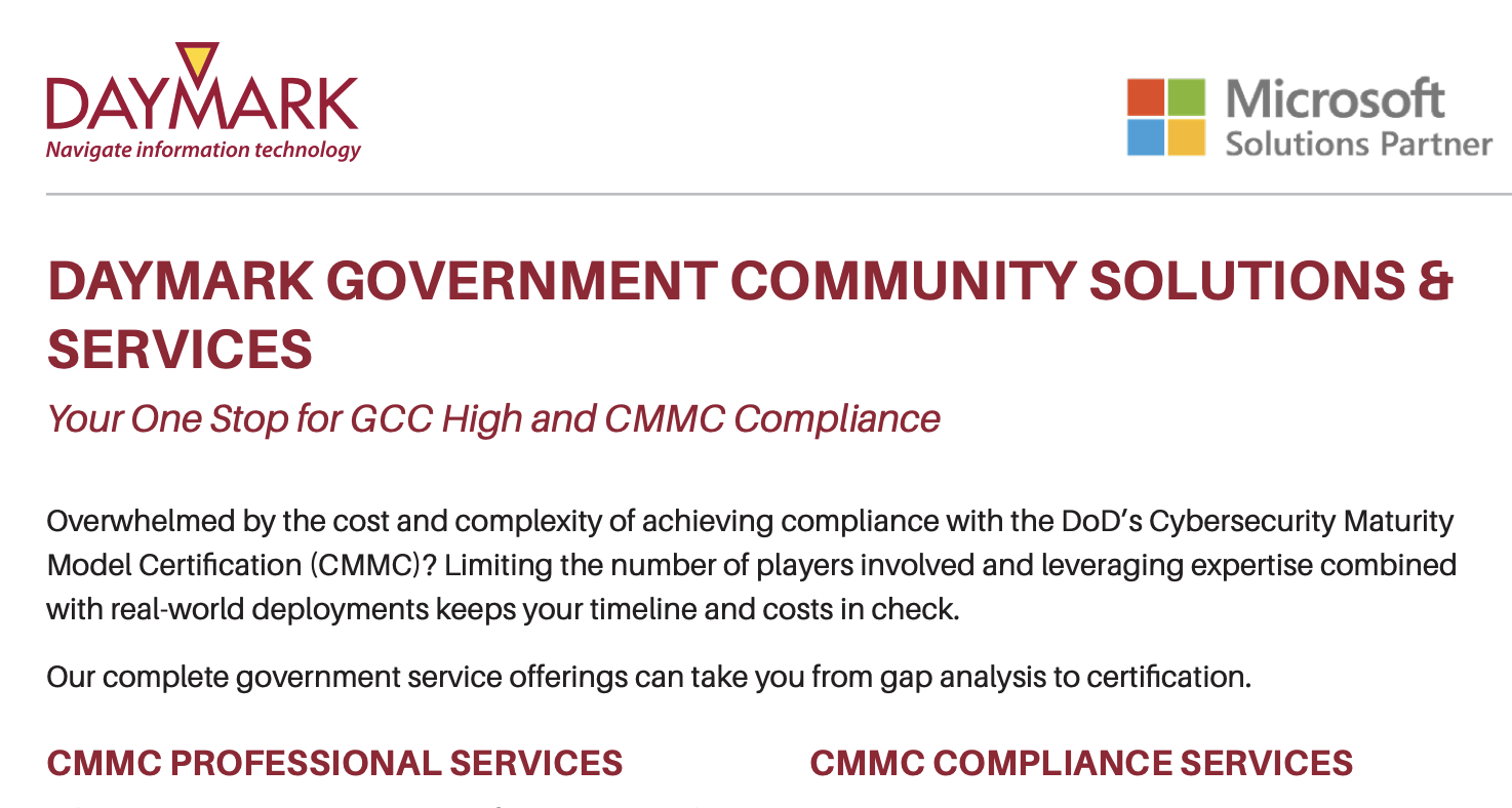 Daymark Government Community Solutions and Services